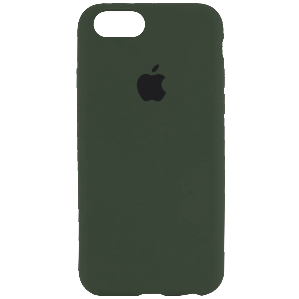 Silicone Case Full Protective (AA) для iPhone 7/8/SE (2020) (Dark Green)-0